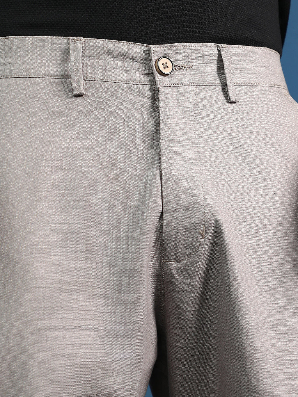 Linen-Blend Chino Trousers