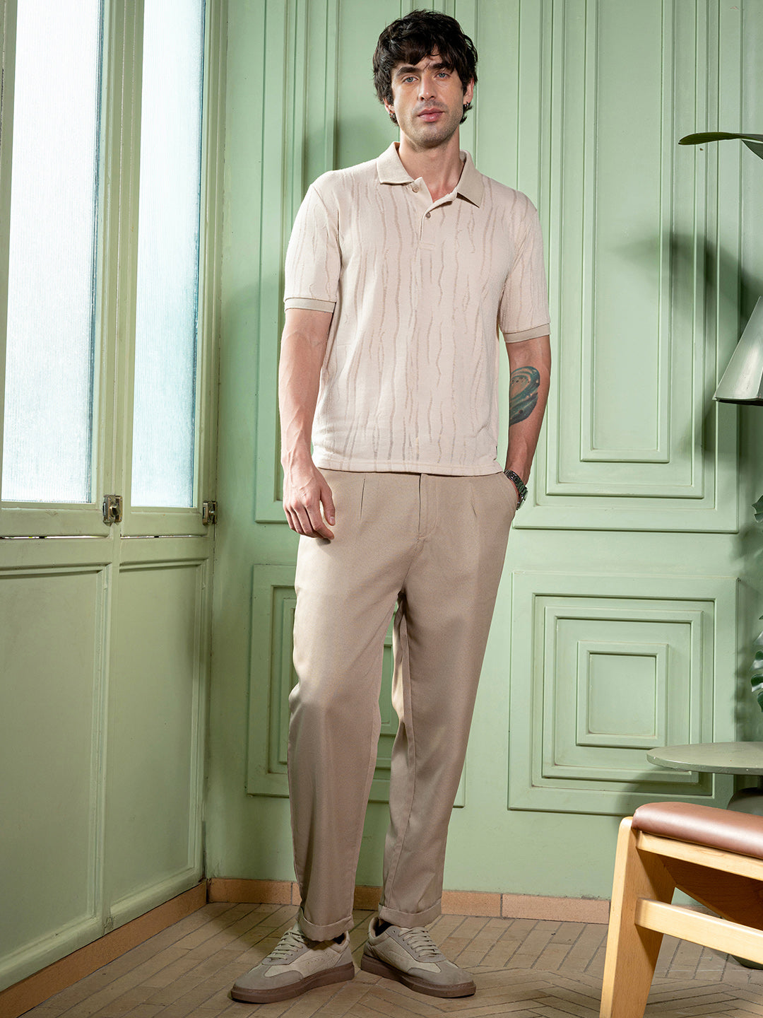 Pleated-Tailored Trousers
