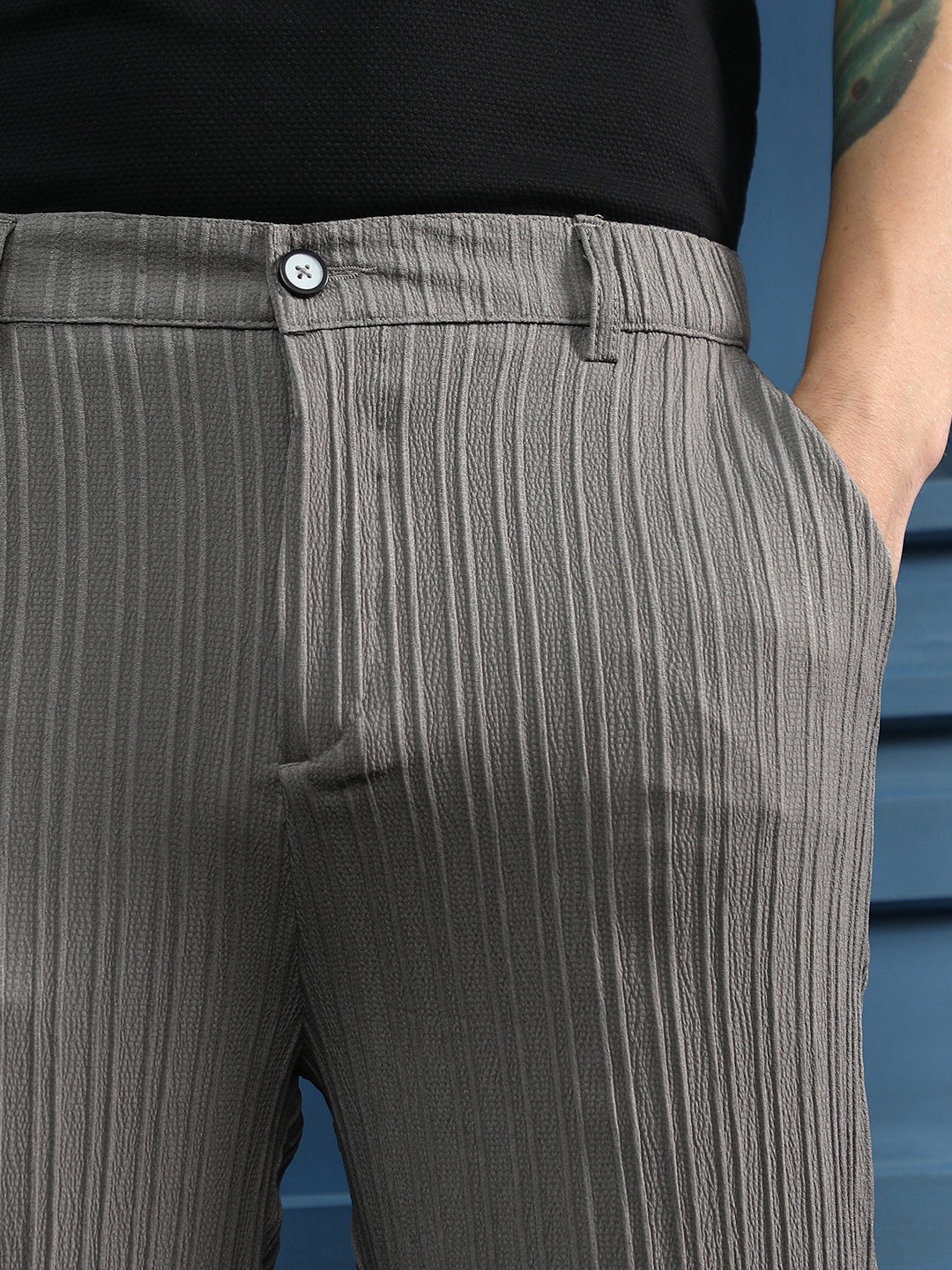 Pin-Tactile Chino Trousers