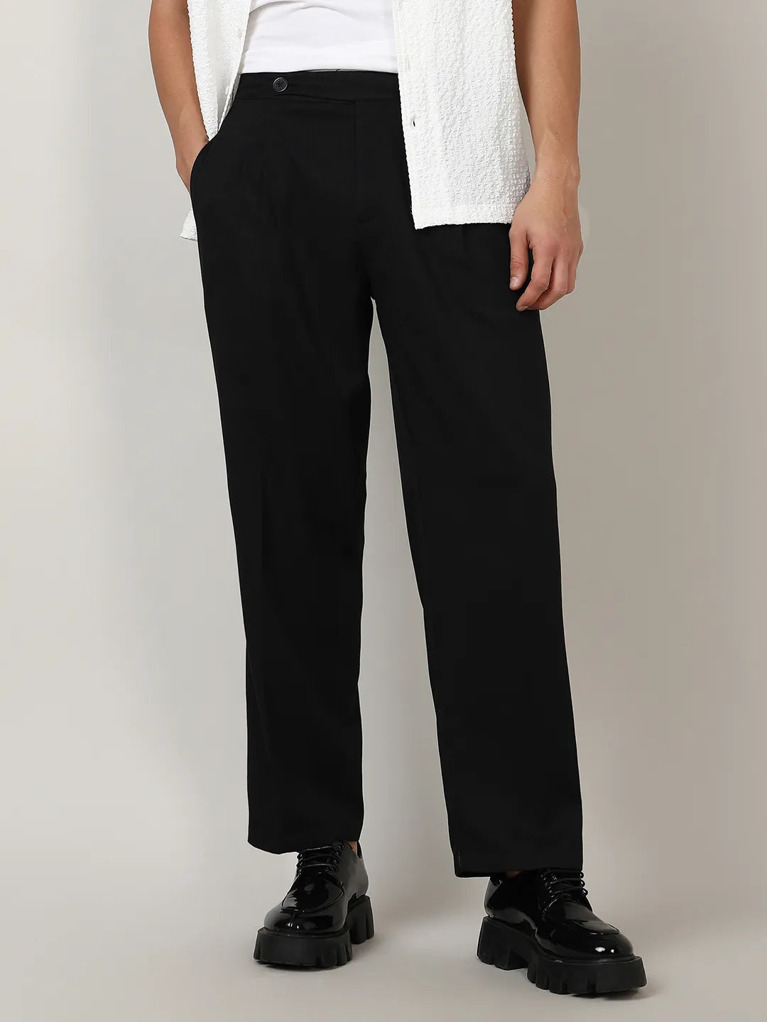 Solid Tailored Trousers