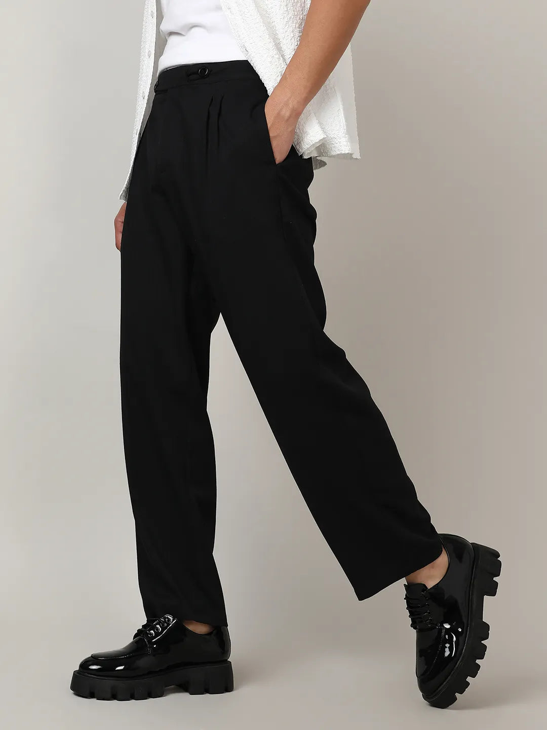 Solid Tailored Trousers