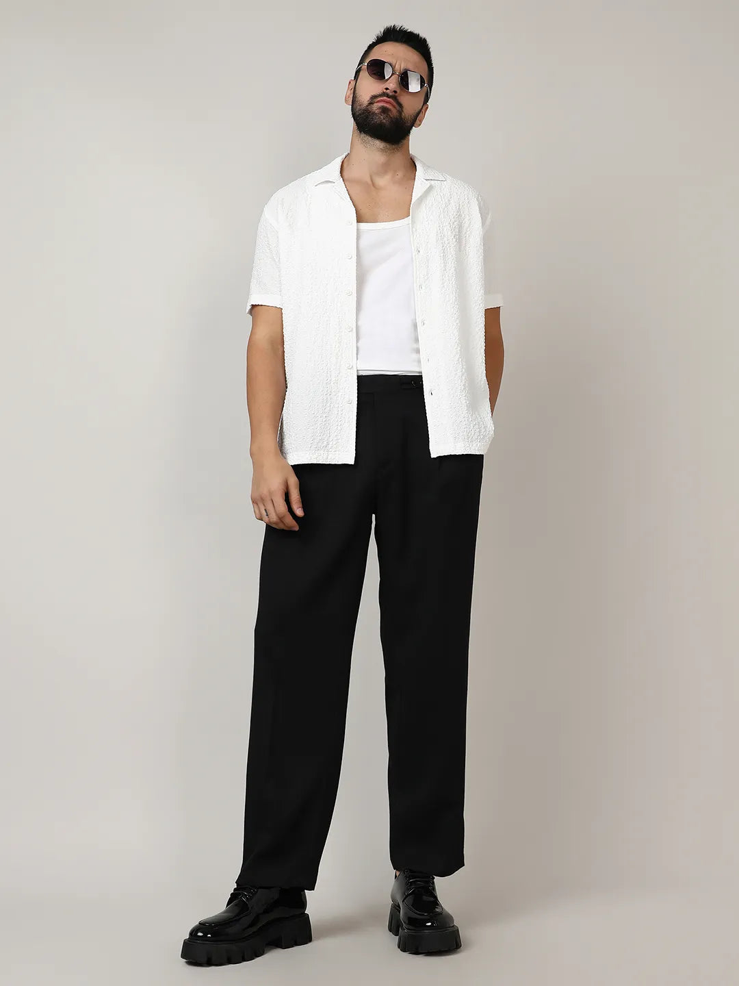 Solid Tailored Trousers