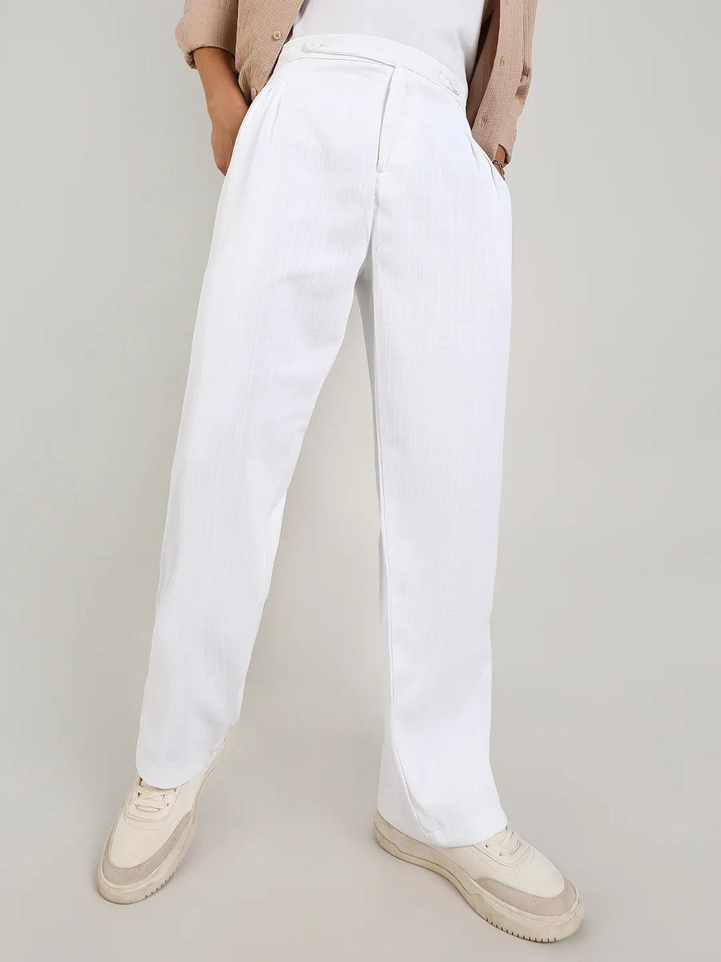 Lightweight - Tailored Linen-Blend Trousers