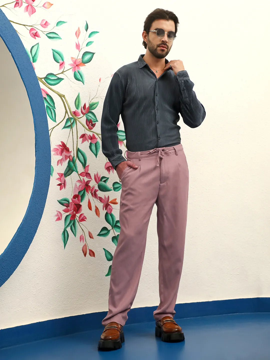 Tailored Linen-Blend Trousers