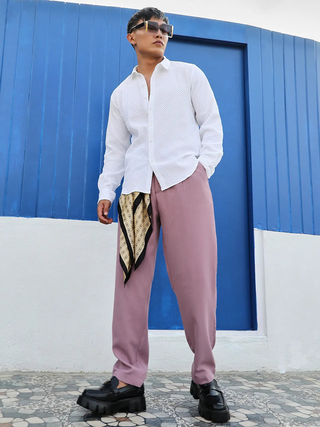 Tailored Linen-Blend Trousers