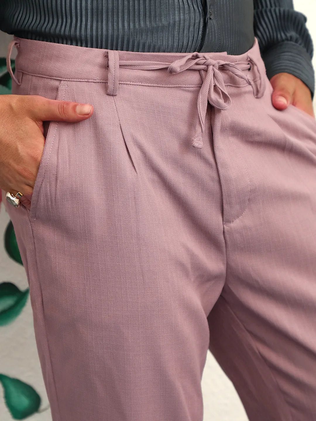 Lightweight - Tailored Linen-Blend Trousers