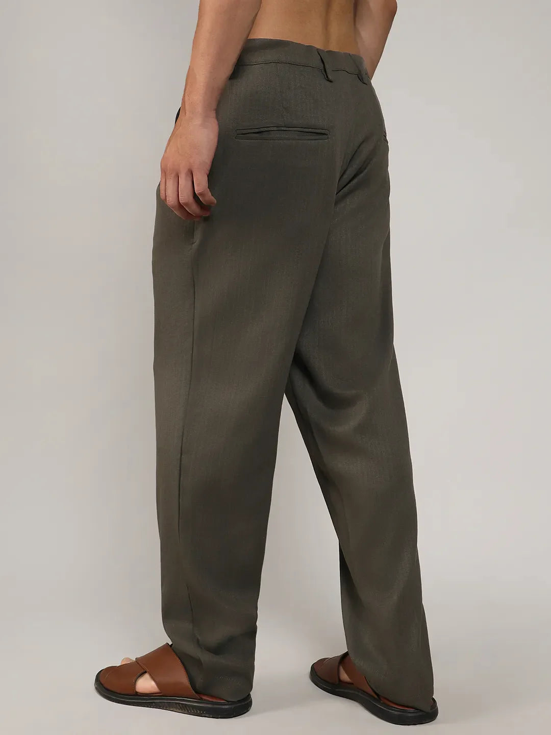 Tailored Linen-Blend Trousers