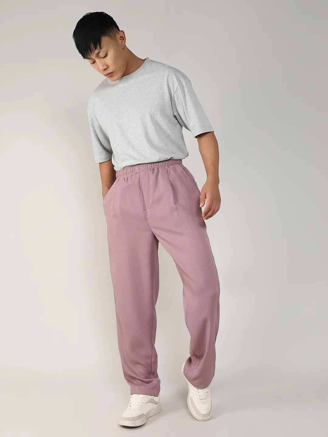 Tailored Linen-Blend Trousers