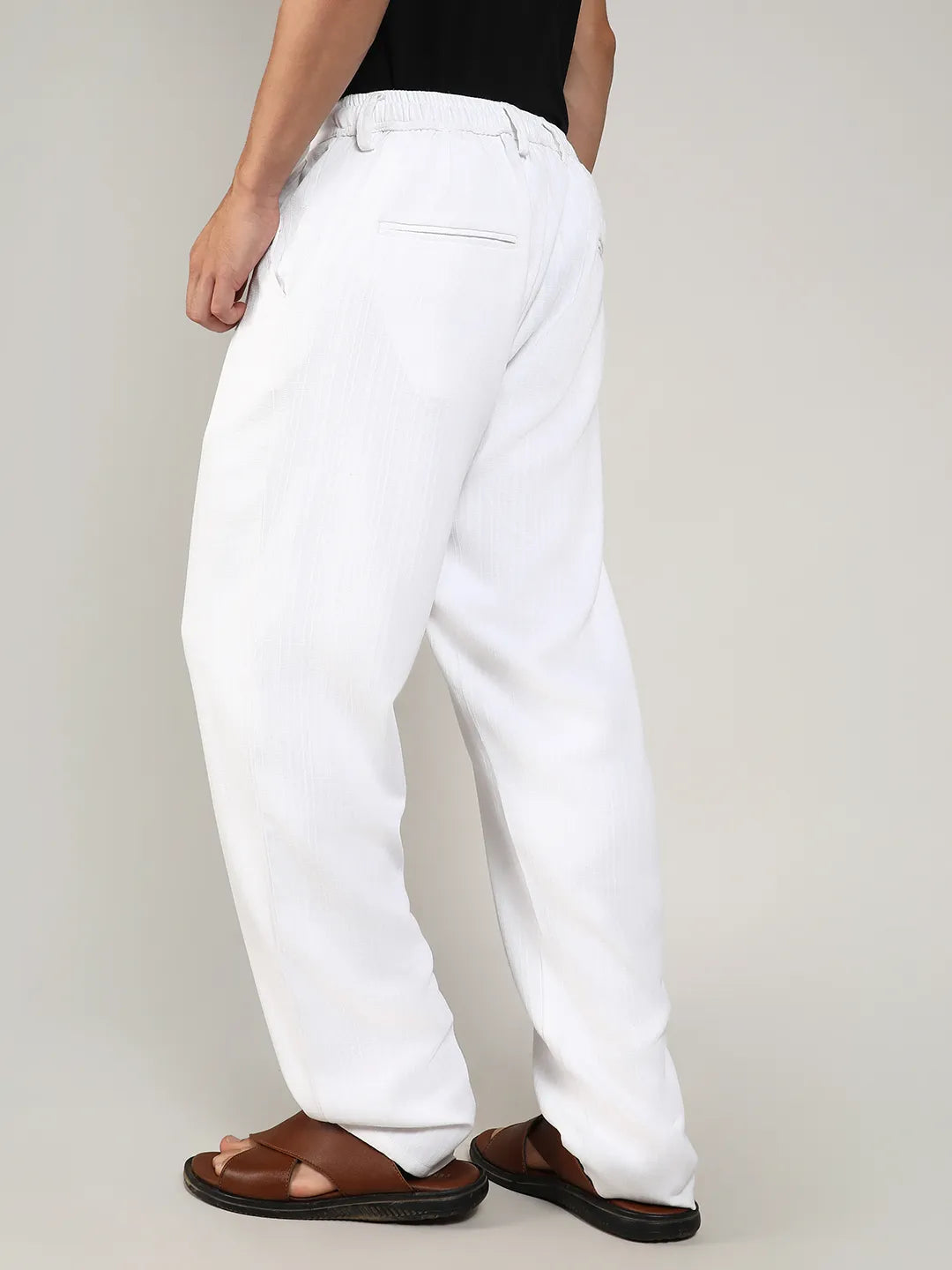 Tailored Linen-Blend Trousers