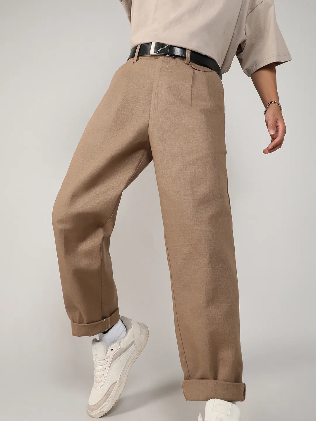 Tailored Linen-Blend Trousers