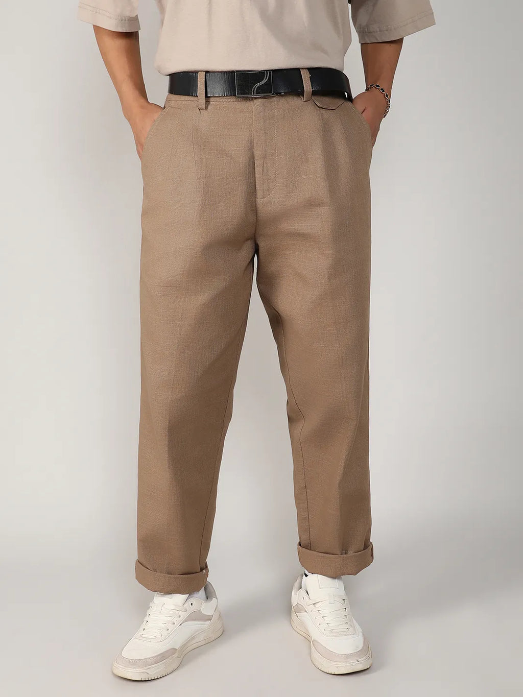 Lightweight - Tailored Linen-Blend Trousers