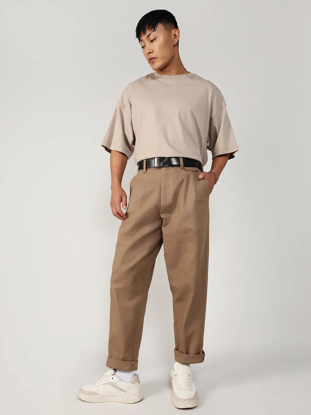 Tailored Linen-Blend Trousers