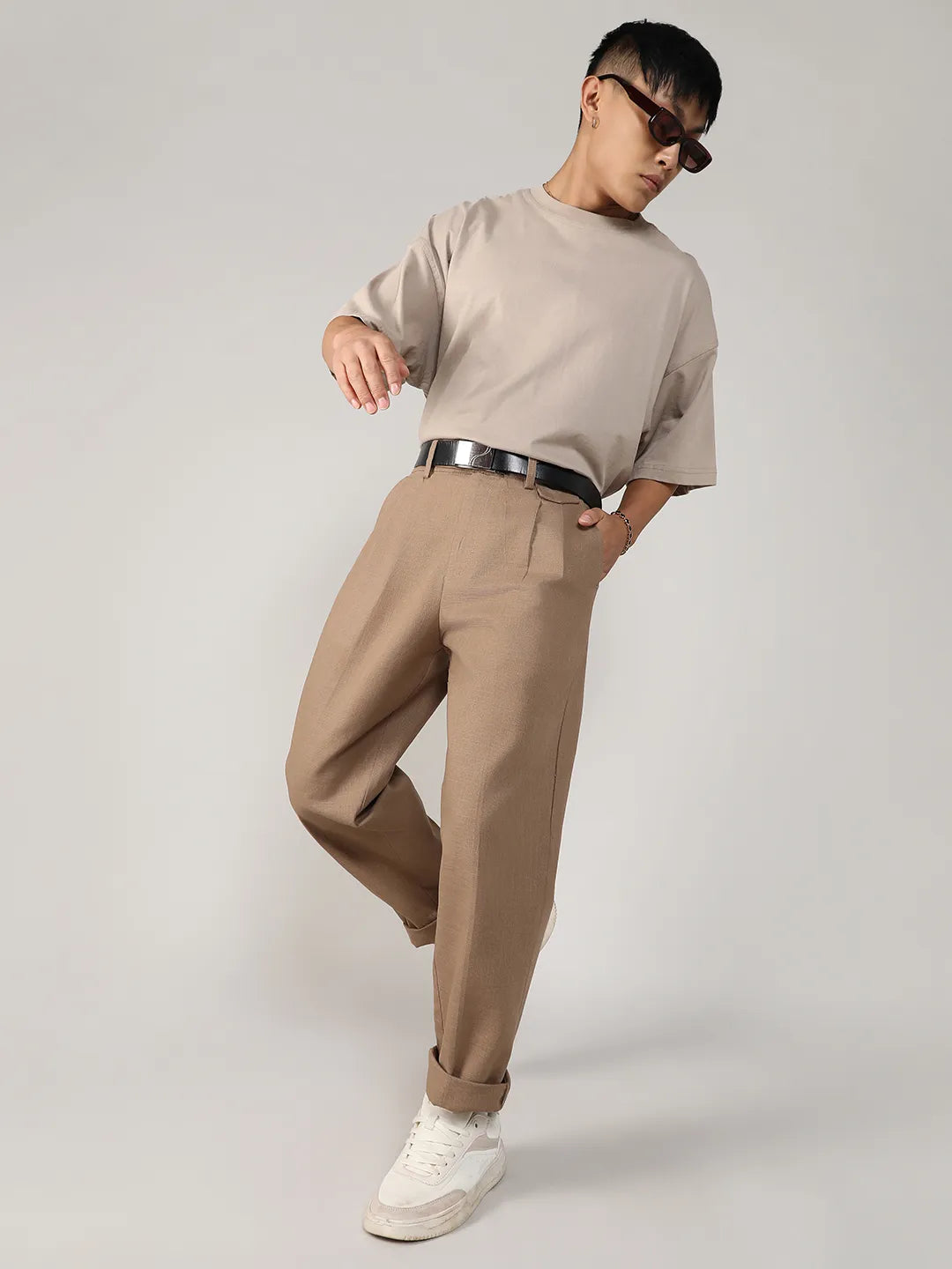 Tailored Linen-Blend Trousers