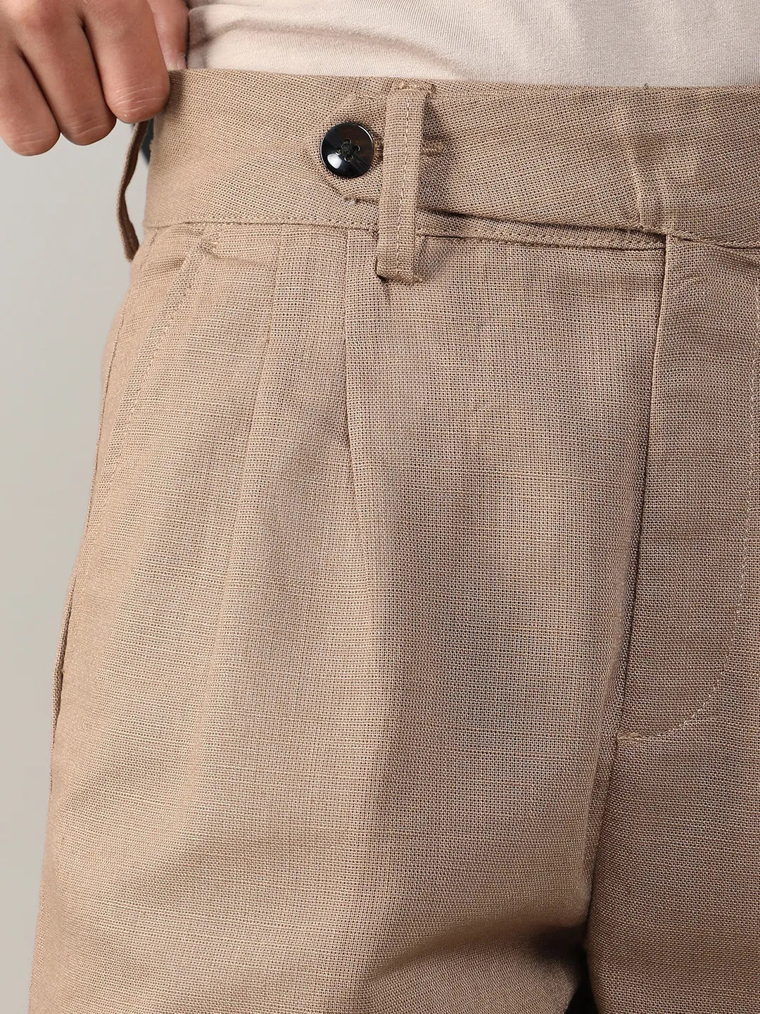 Tailored Linen-Blend Trousers