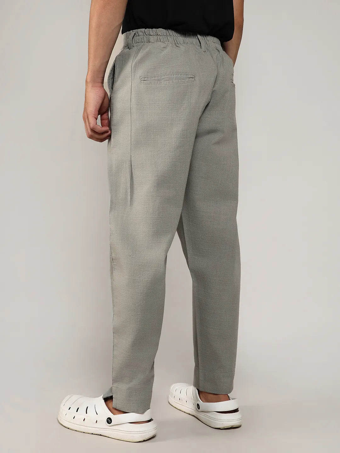 Tailored Linen-Blend Trousers