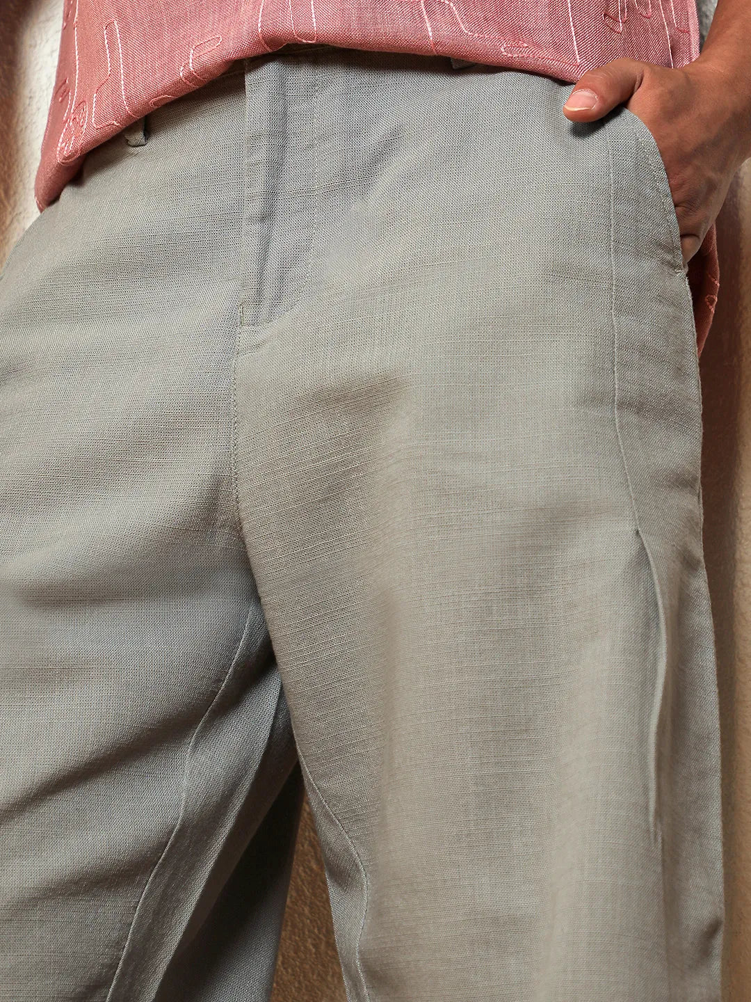 Tailored Linen-Blend Trousers