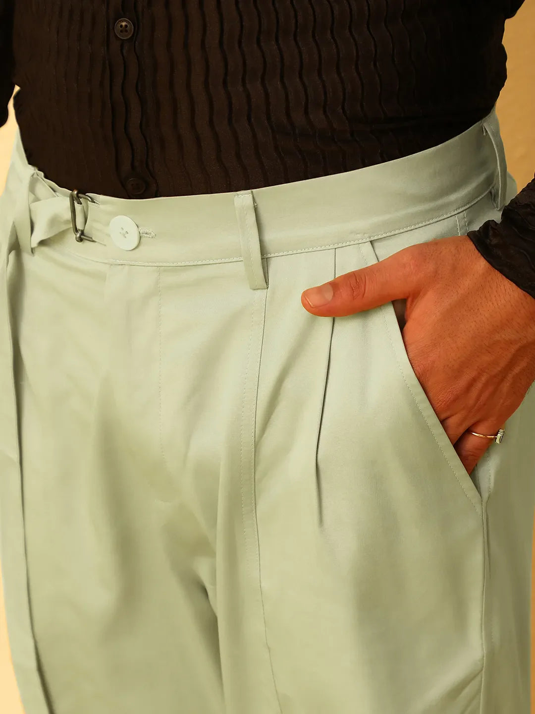 Satin Tapered Trousers