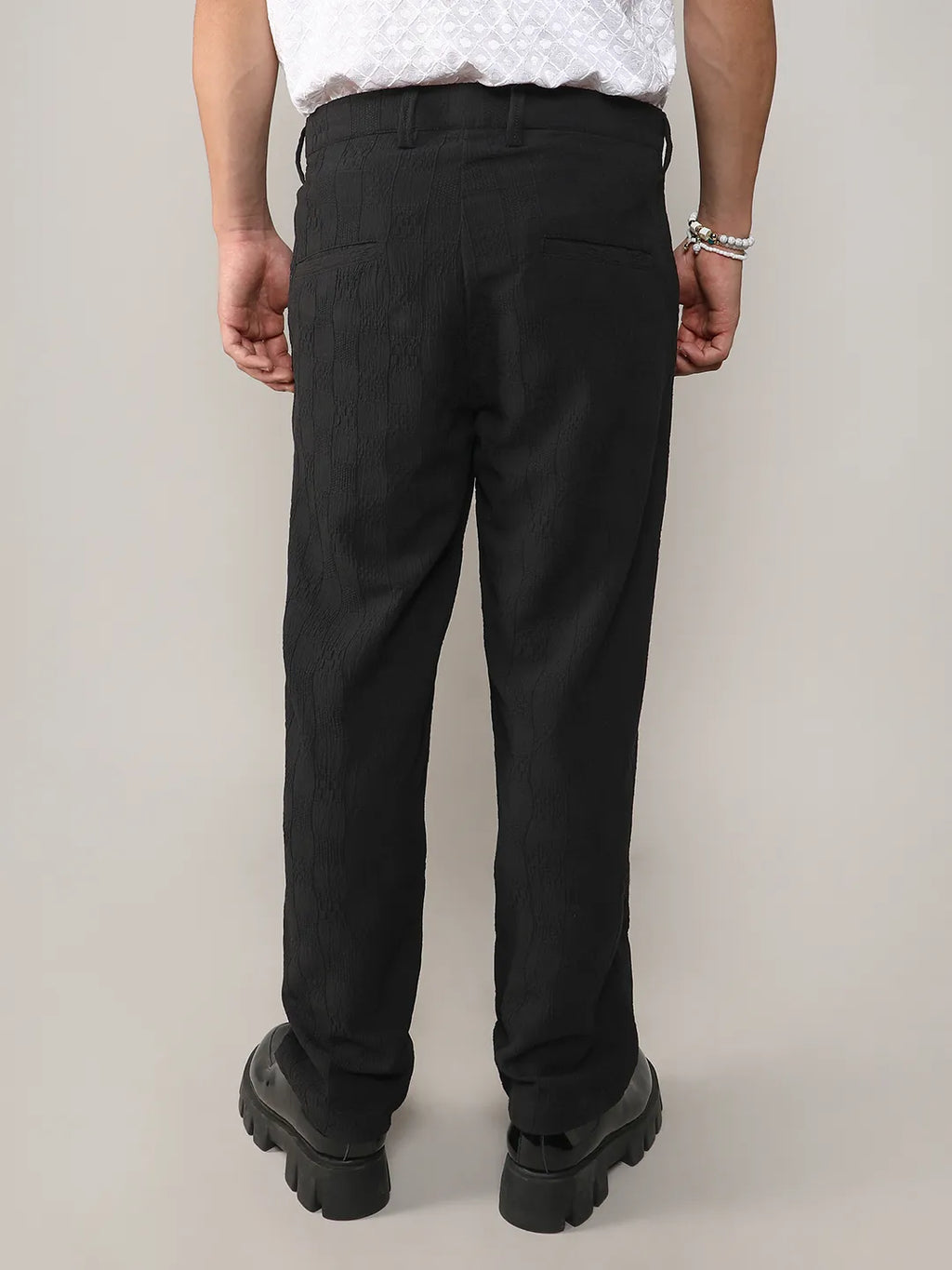 Lightweight - Creased-Check Trousers