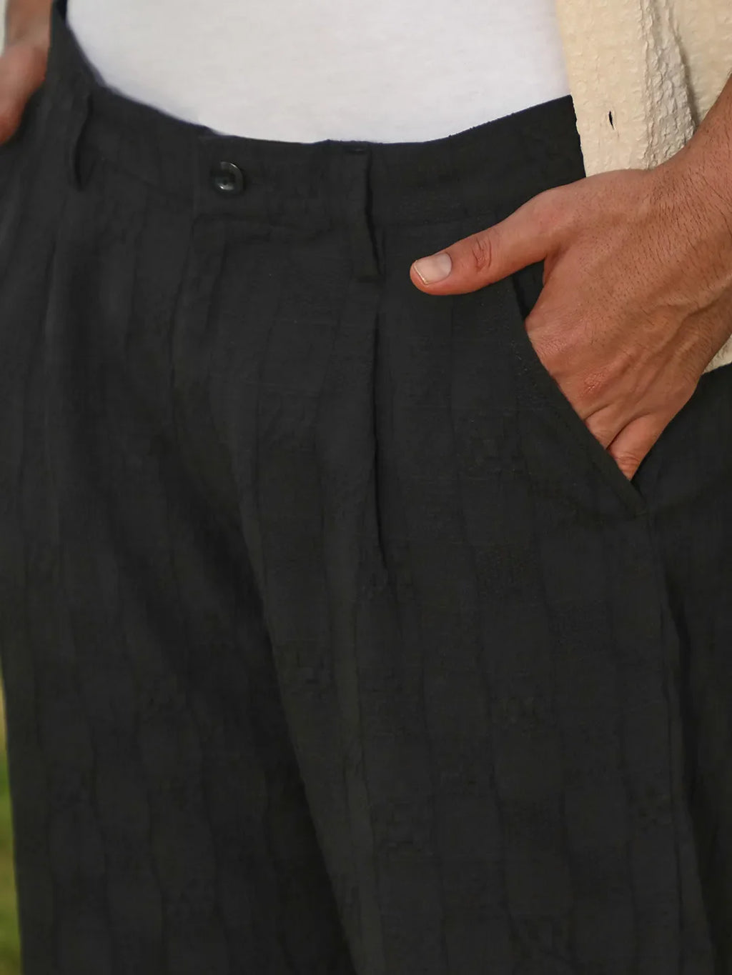 Lightweight - Creased-Check Trousers