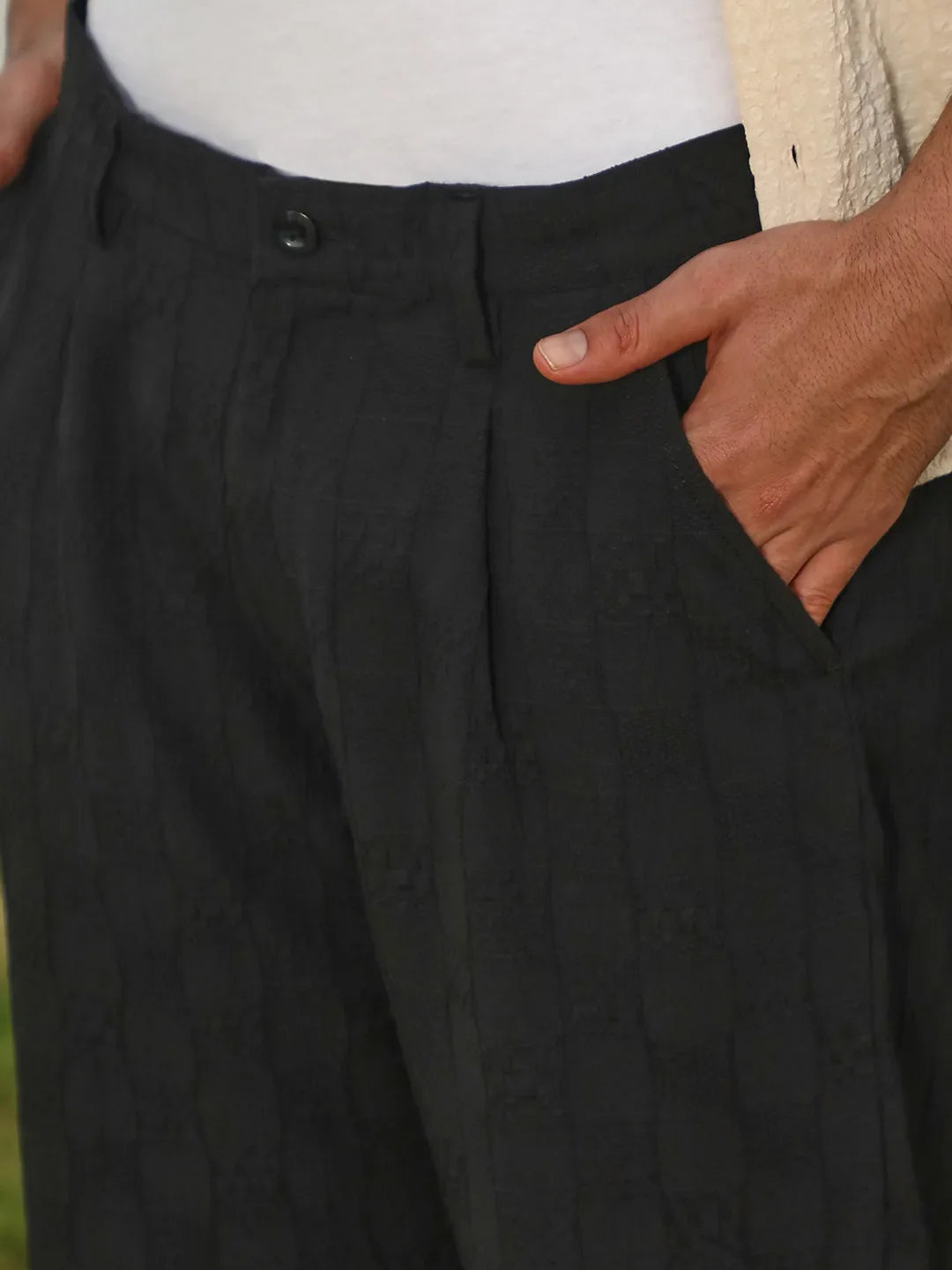 Lightweight - Creased-Check Trousers