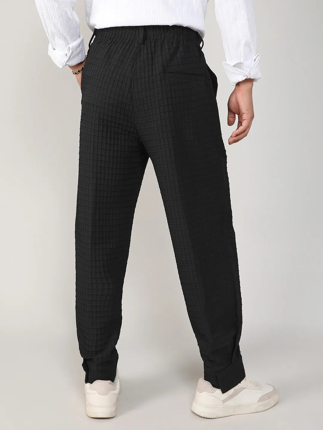 Lightweight - Textured Graph Check Trousers
