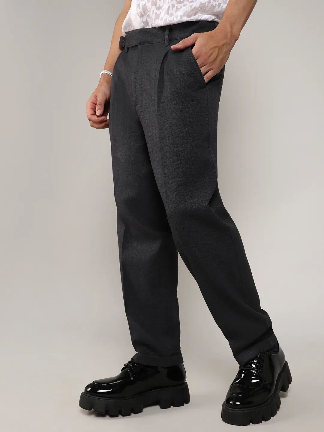 Tailored Linen-Blend Trousers