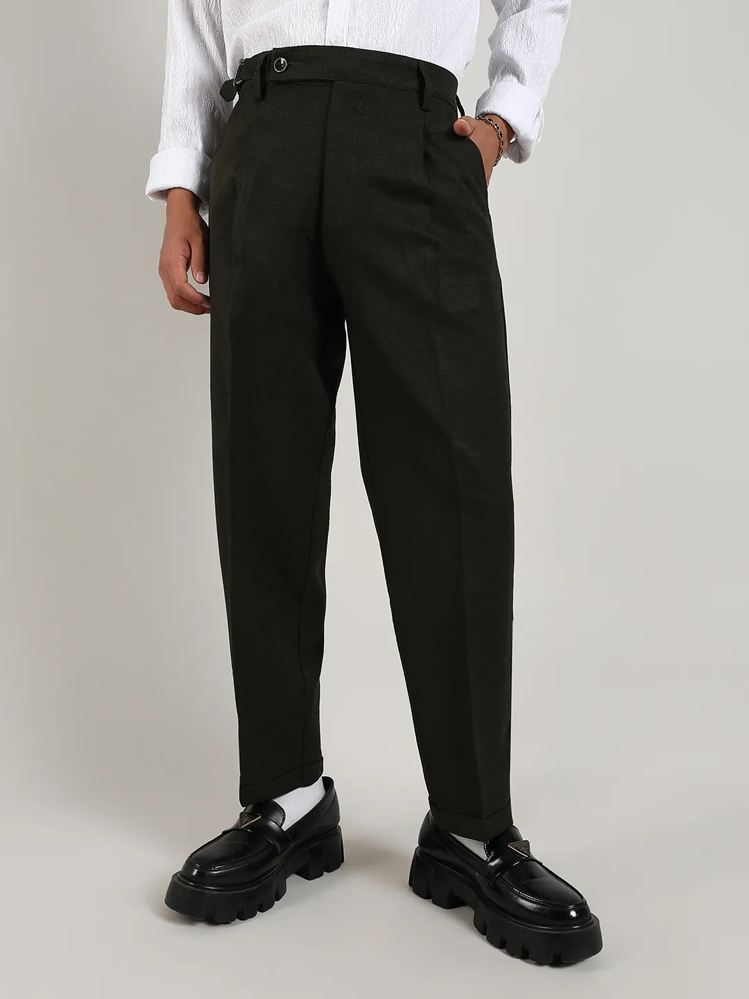 Tailored Linen-Blend Trousers