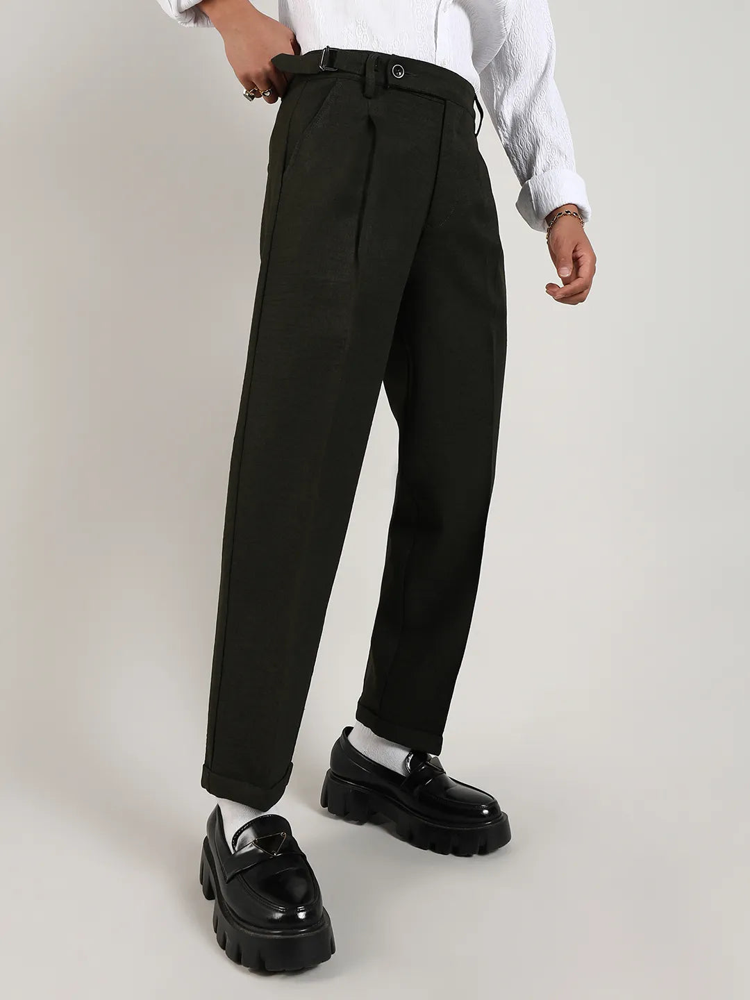 Tailored Linen-Blend Trousers