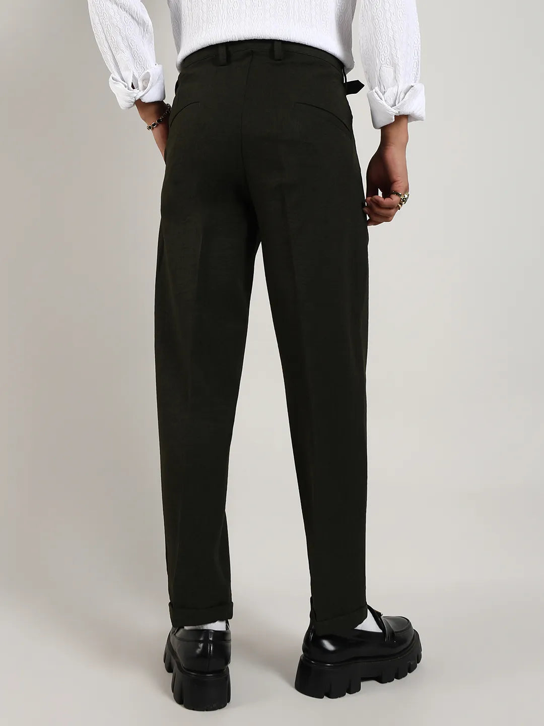 Tailored Linen-Blend Trousers