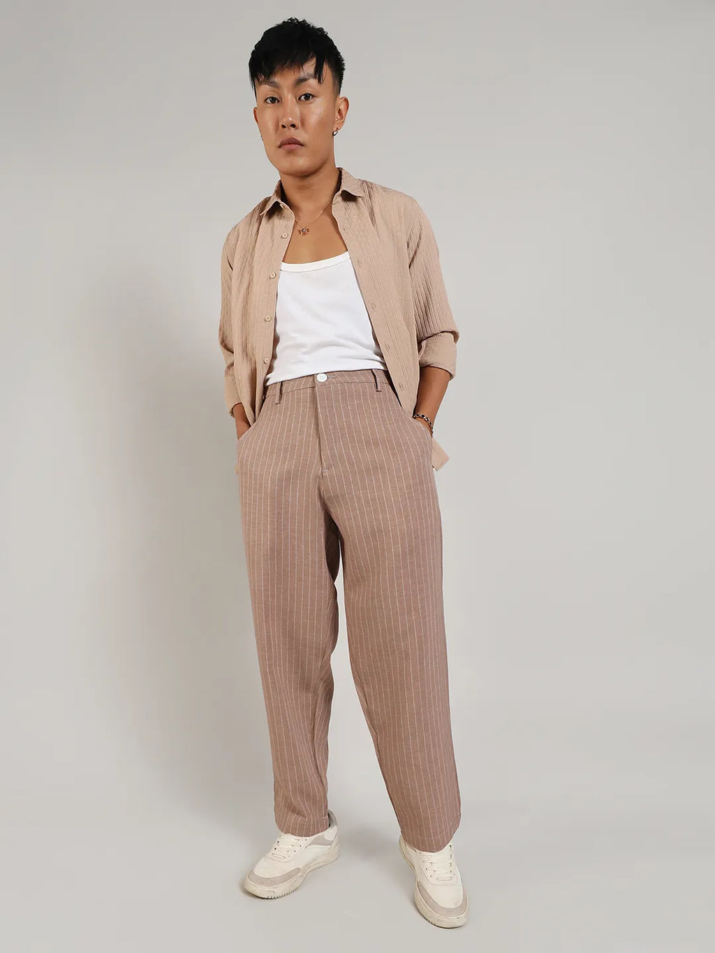 Lightweight - Pinstriped Trousers