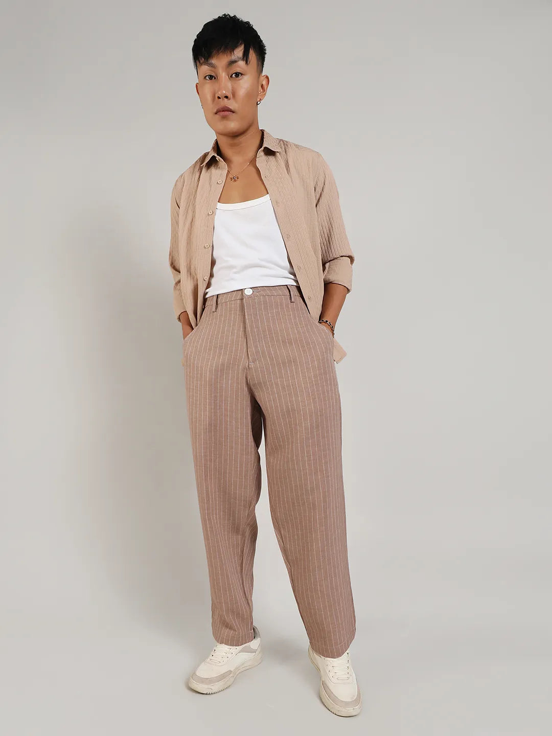 Lightweight - Pinstriped Trousers