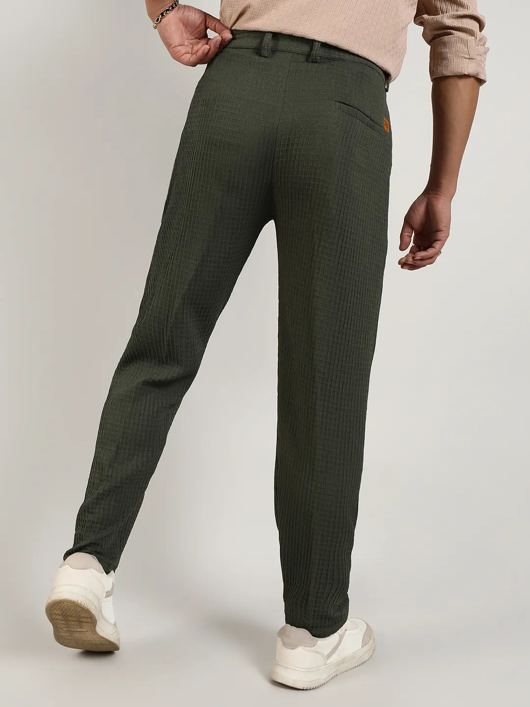 Lightweight - Textured Graph Check Trousers