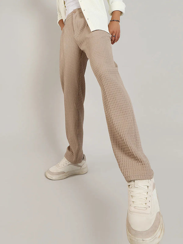 Lightweight - Textured Graph Check Trousers