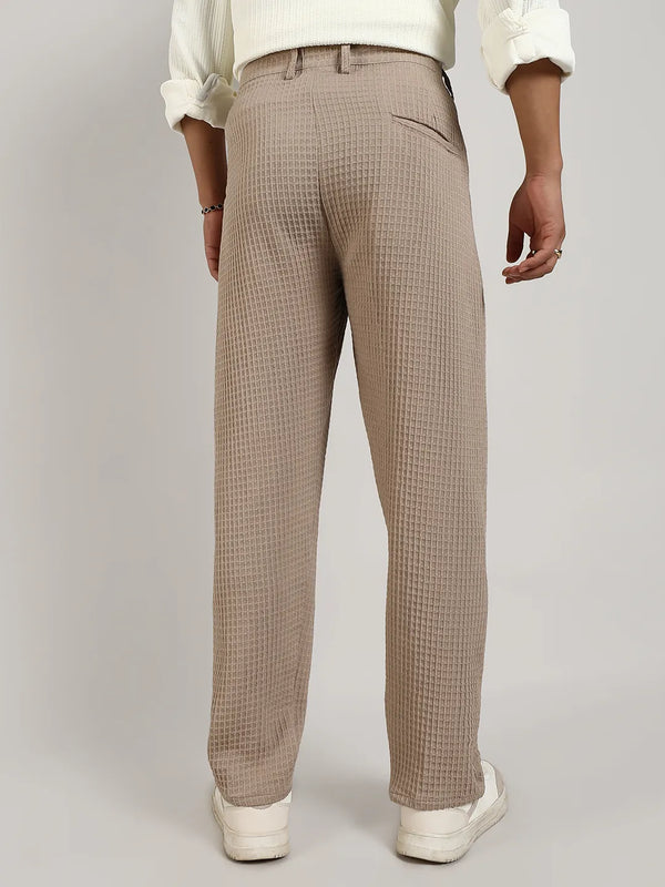 Lightweight - Textured Graph Check Trousers