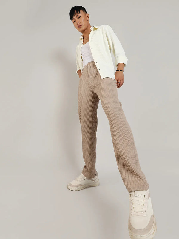 Lightweight - Textured Graph Check Trousers