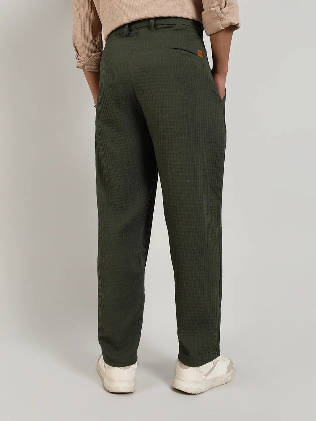 Lightweight - Textured Graph Check Trousers
