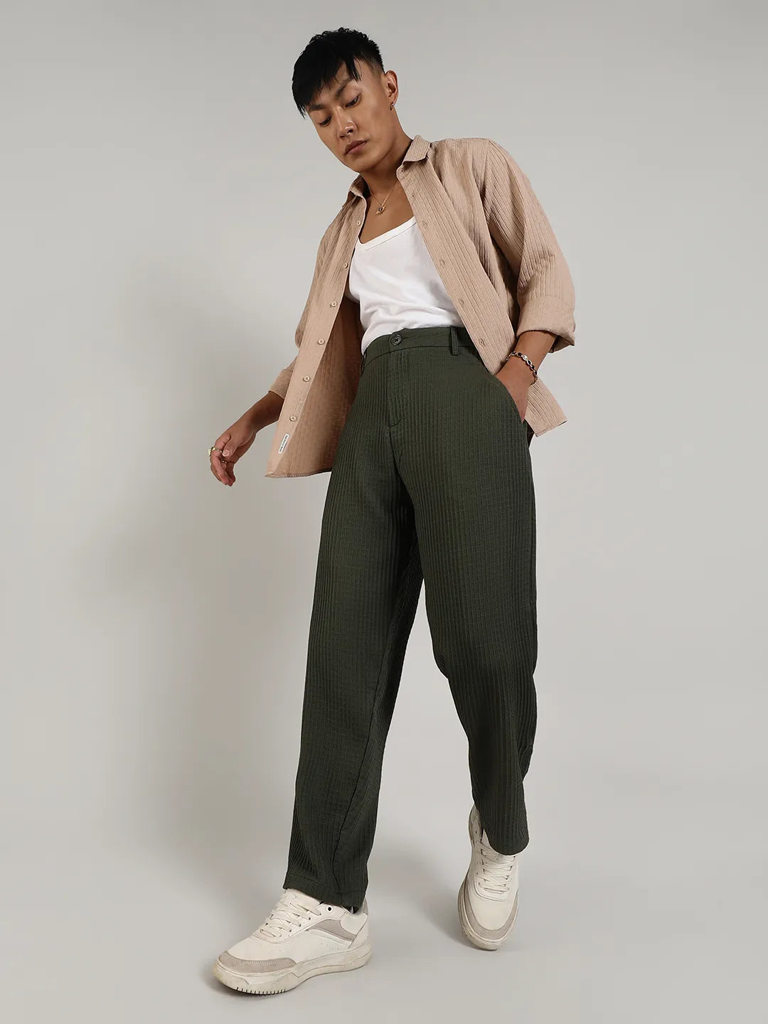 Lightweight - Textured Graph Check Trousers