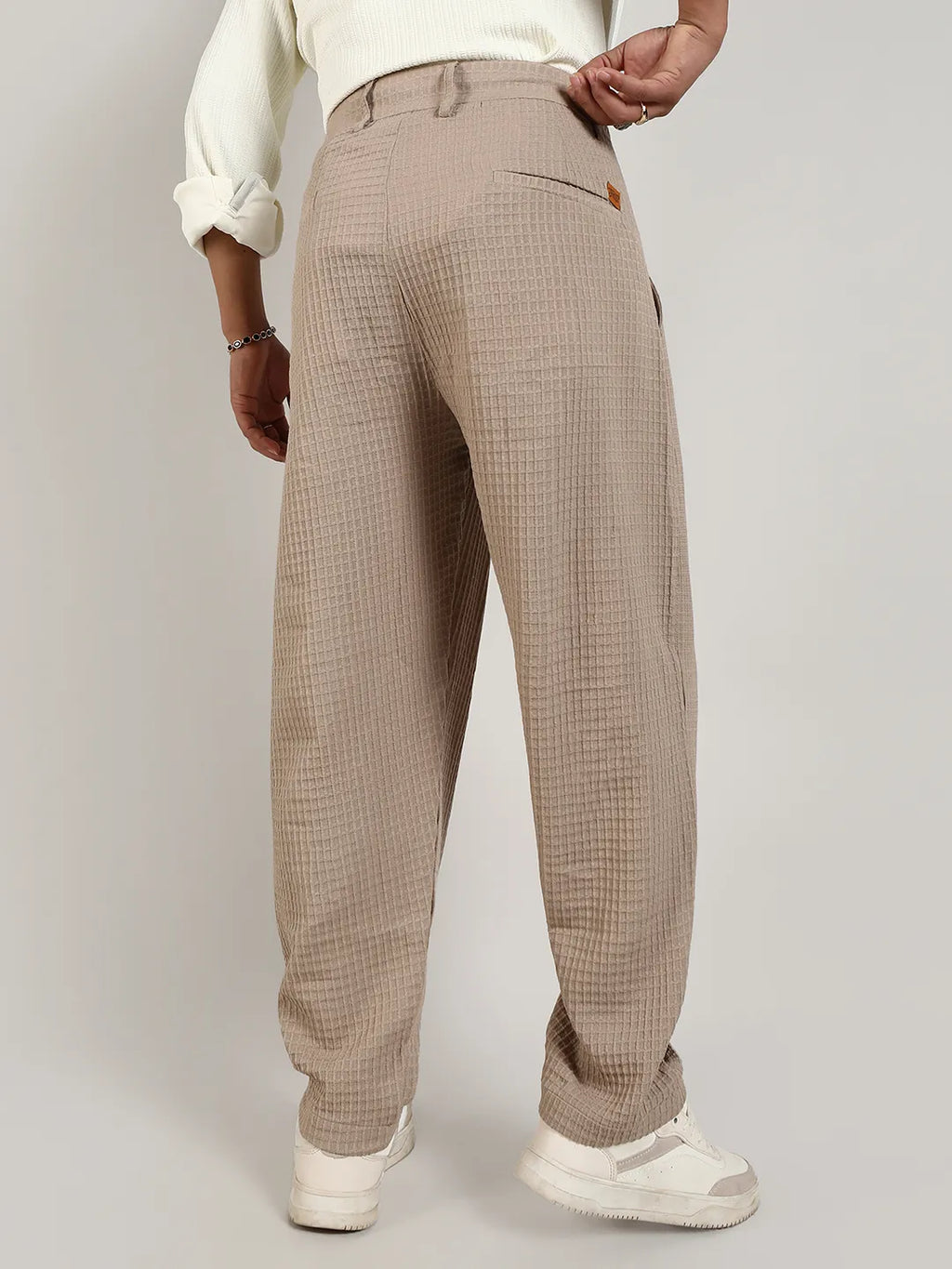 Lightweight - Textured Graph Check Trousers