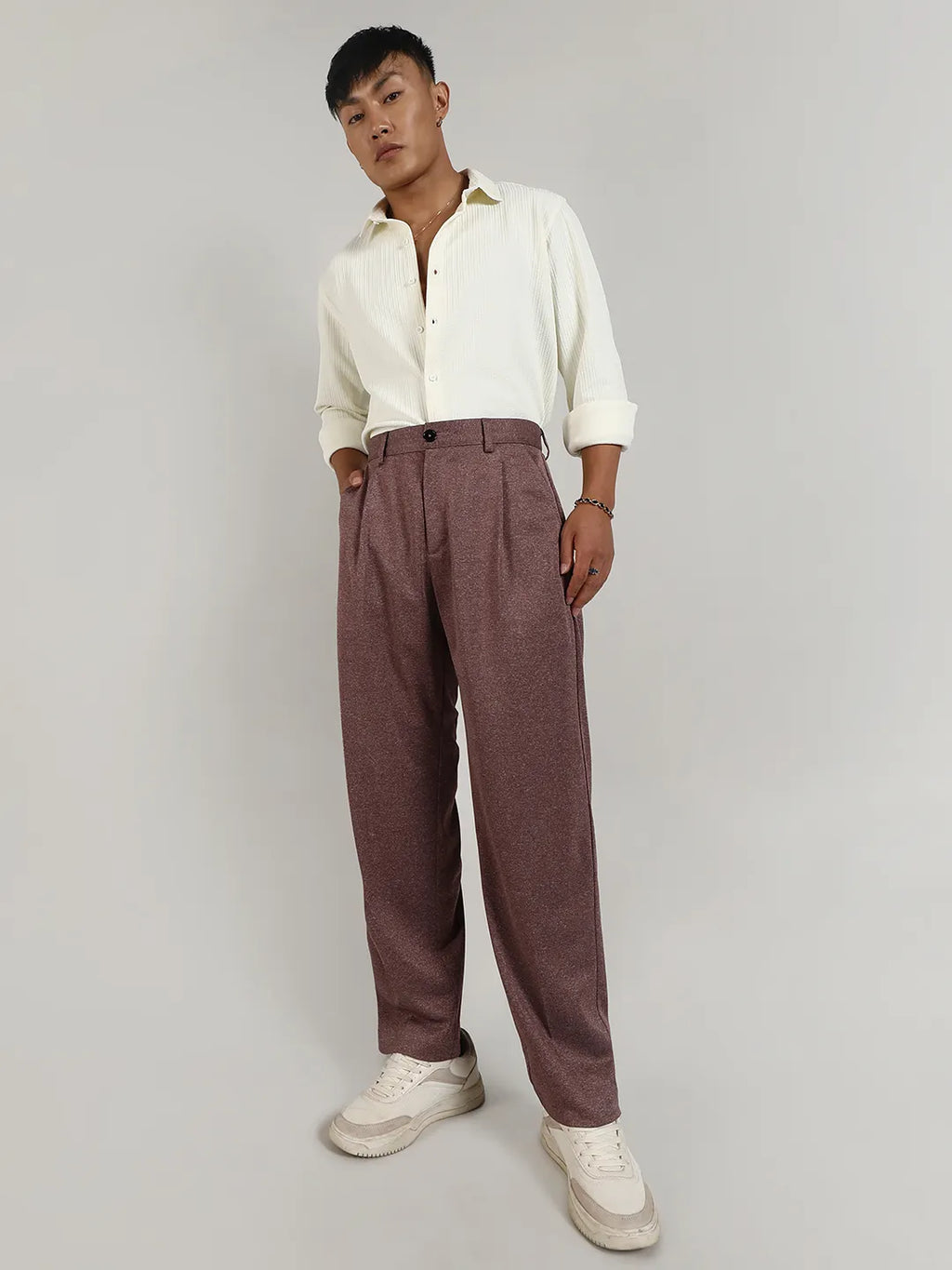 Lightweight - Tailored Heathered Trousers
