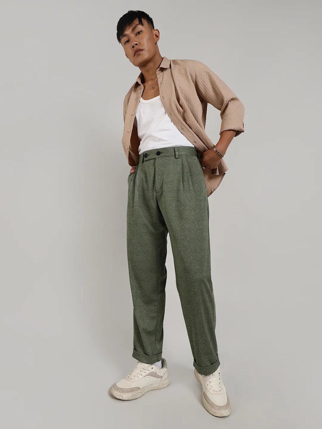 Lightweight - Tailored Heathered Trousers