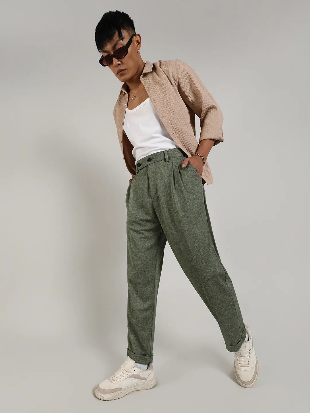 Tailored Heathered Trousers