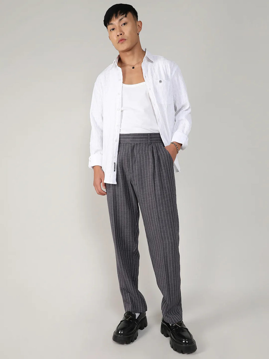Lightweight - Pinstriped Trousers