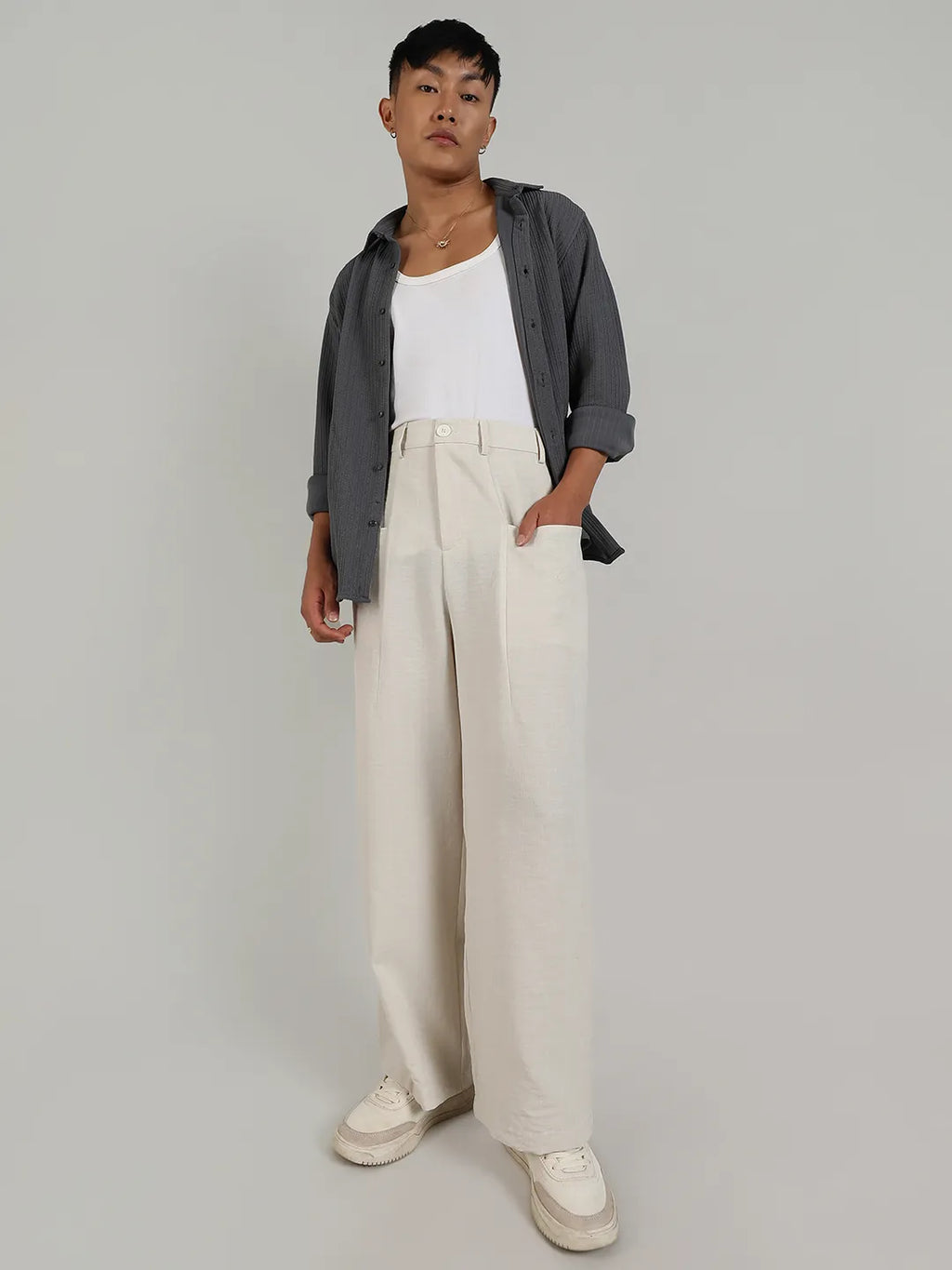 Lightweight - Tailored Linen-Blend Trousers