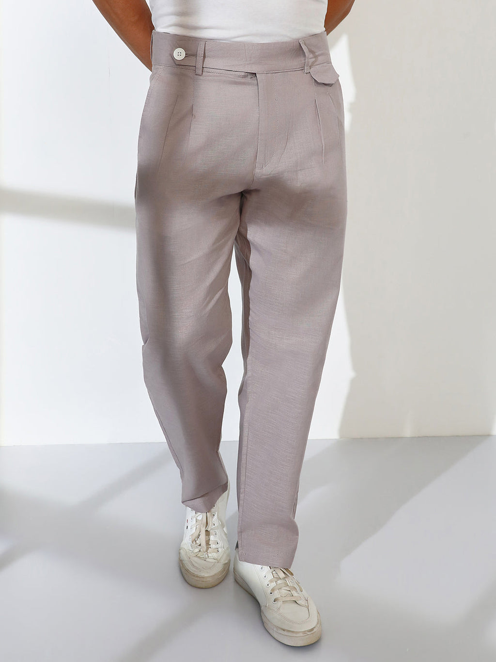 Lightweight - Tailored Linen-Blend Trousers