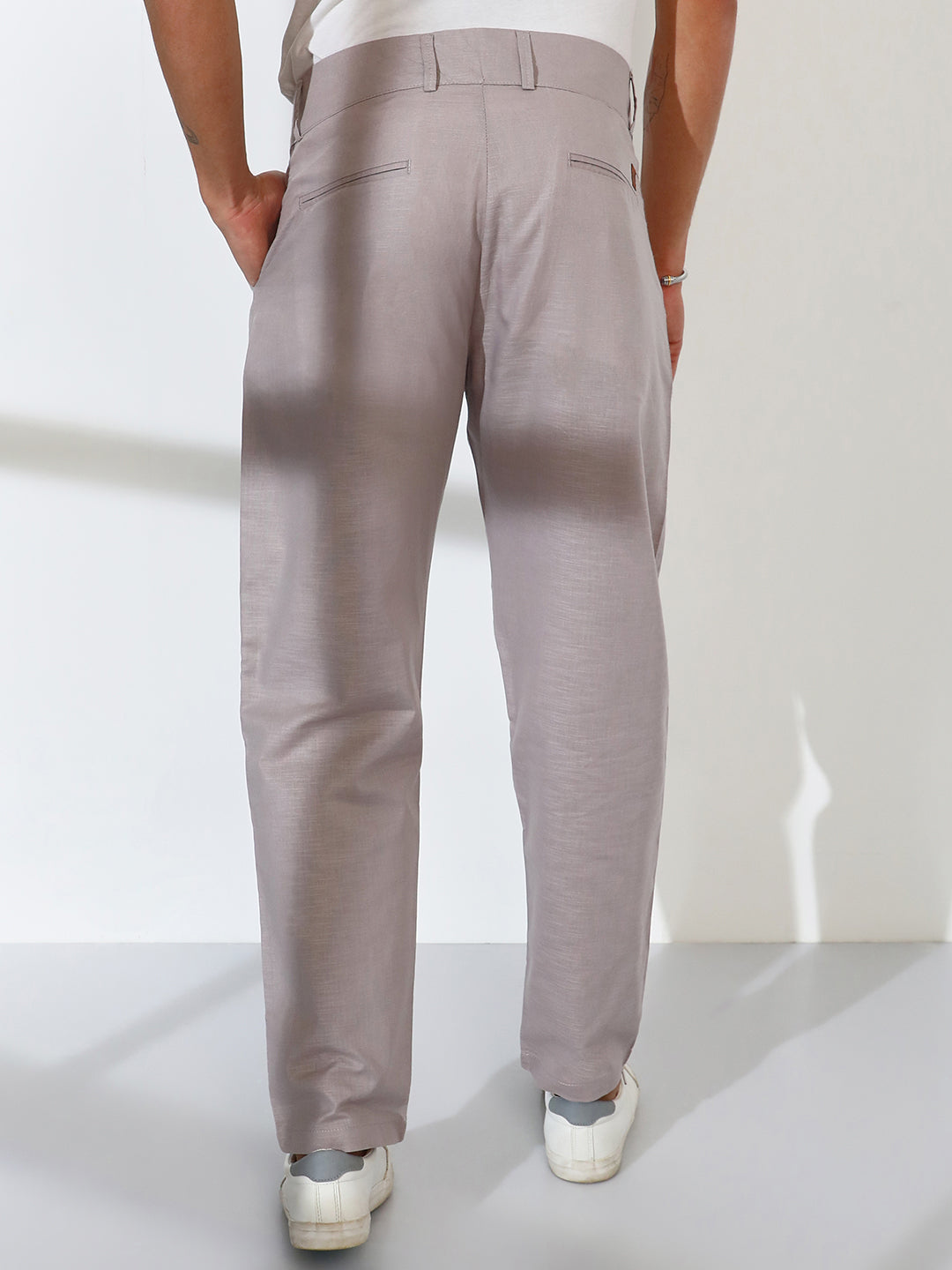 Tailored Linen-Blend Trousers