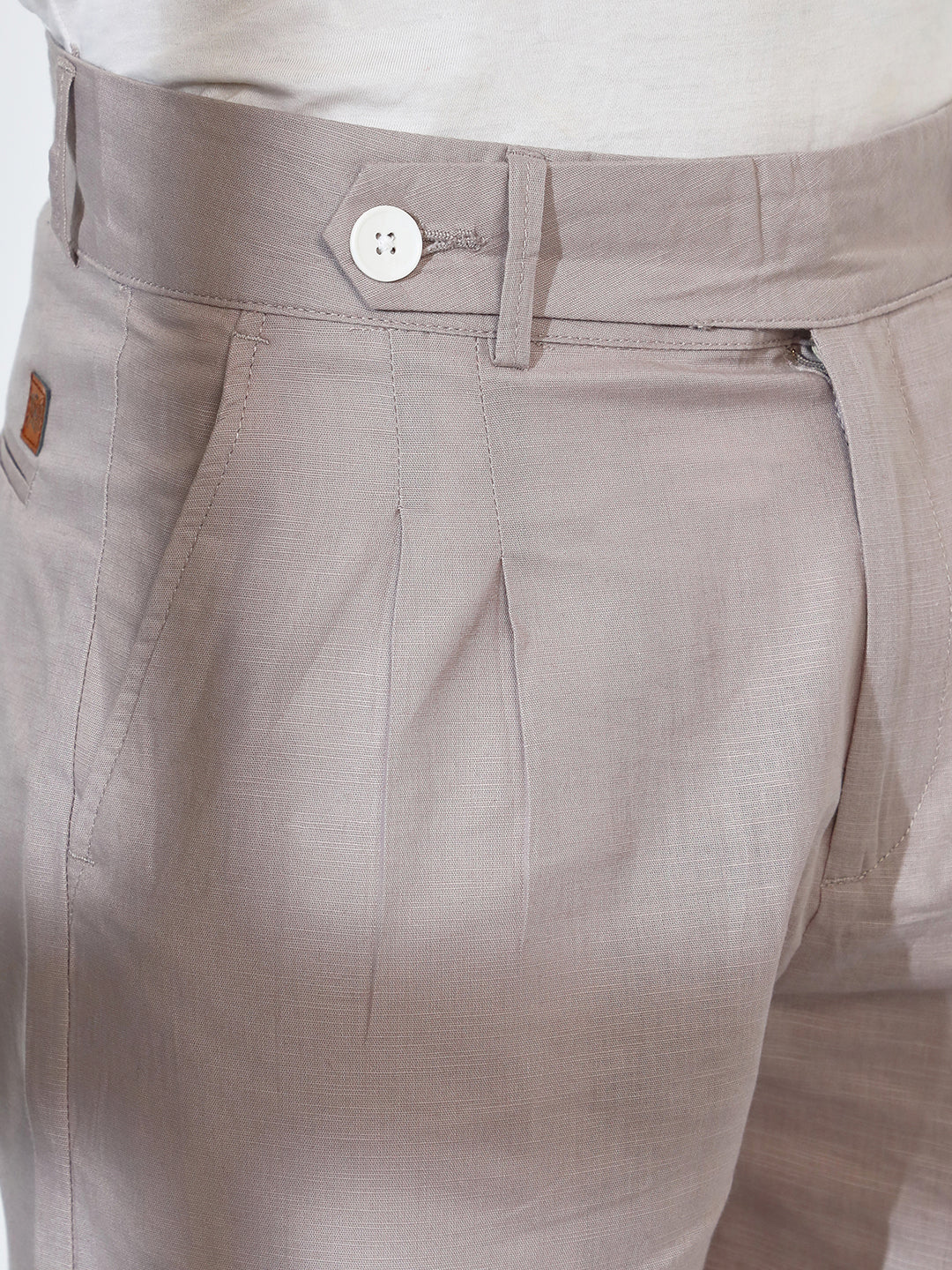 Tailored Linen-Blend Trousers