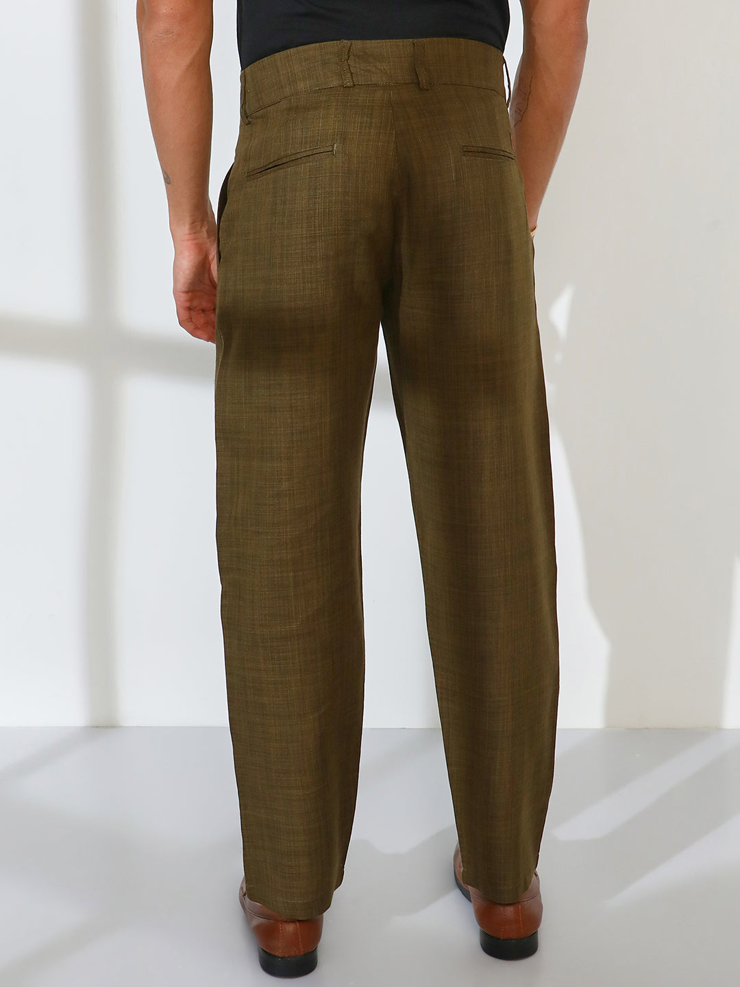 Tailored Linen-Blend Trousers