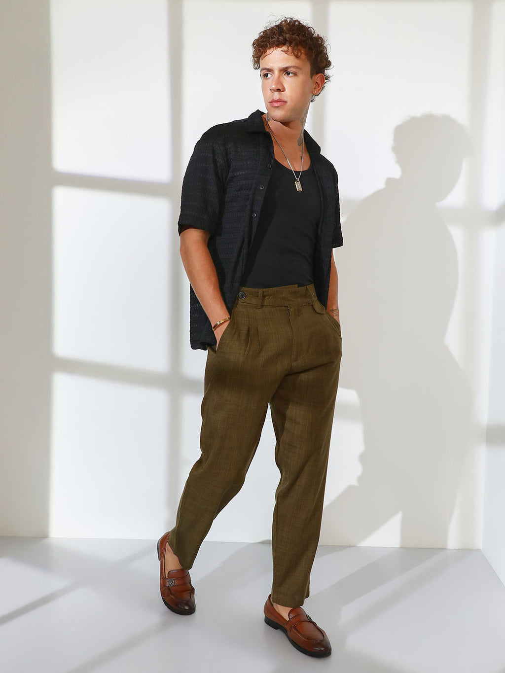 Lightweight - Tailored Linen-Blend Trousers