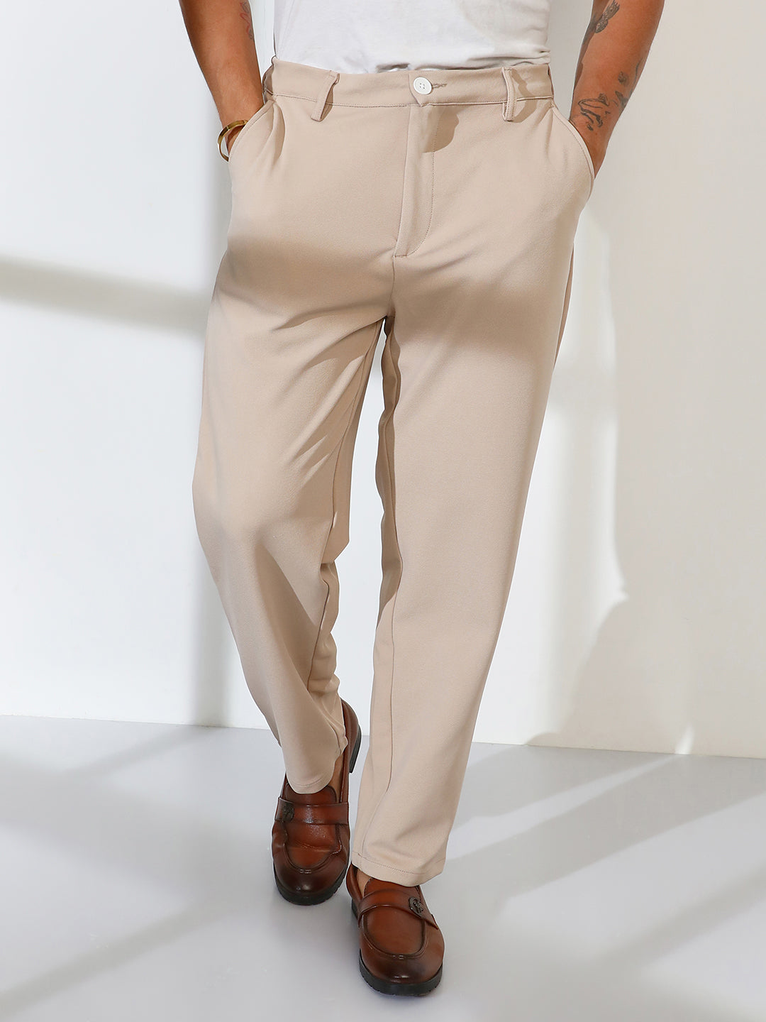 Straight-Fit Tailored Trousers