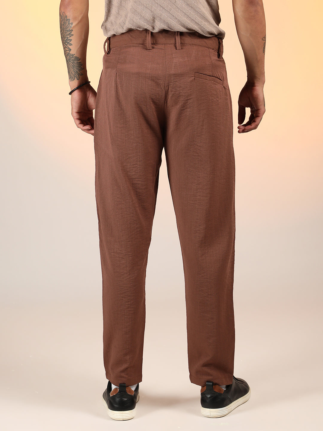 Slim-Fit Pleated Trousers